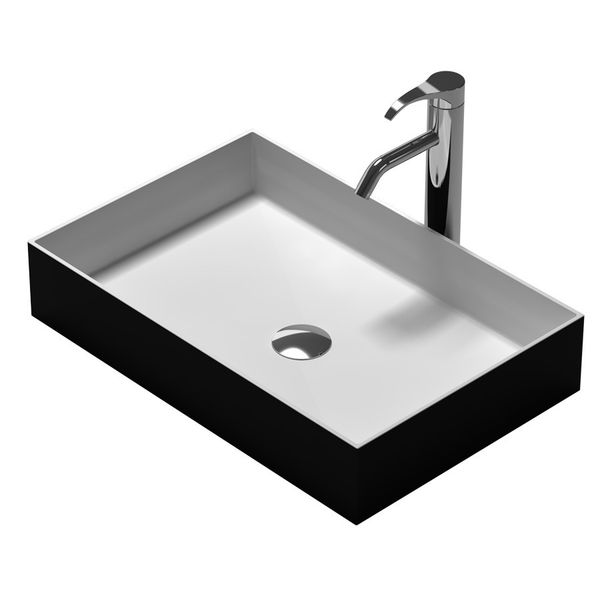 Rectangular stone countertop vessel sink with stylish washbasin design RS38337