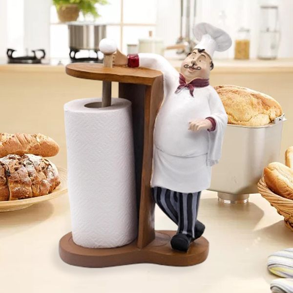 Resin toilet paper holders featuring creative figurines for stylish home, cake shop, or restaurant decoration