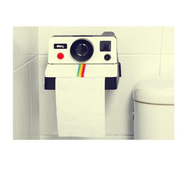 Retro-inspired film camera-shaped creative toilet paper holders for stylish bathroom accessories
