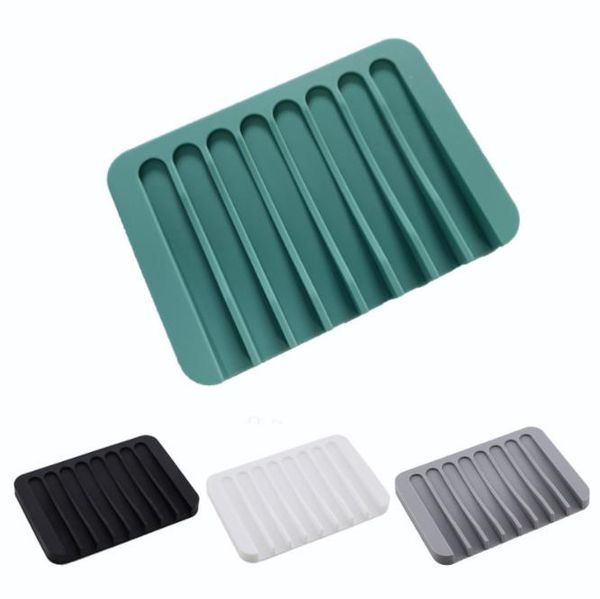 Reusable silicone drain soap dish for eco-friendly bathroom storage
