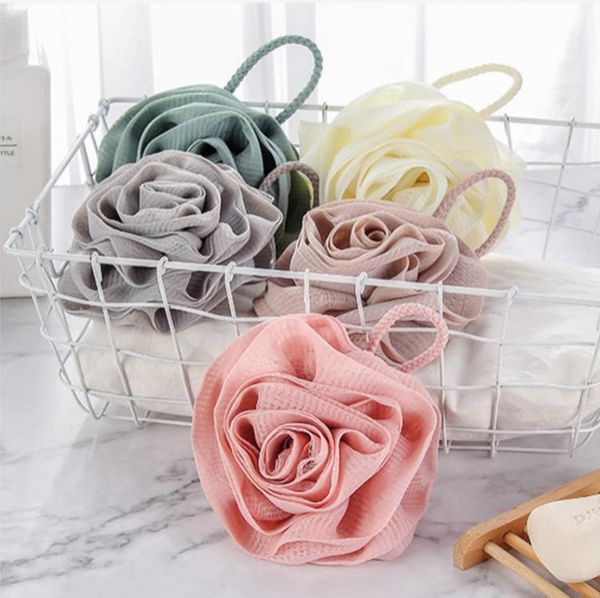 Rose Flower Bath Sponges - Stylish Bubble Cleaning Loofah for Soft Shower Experience