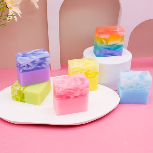 Rose lavender transparent essential oil handmade soap