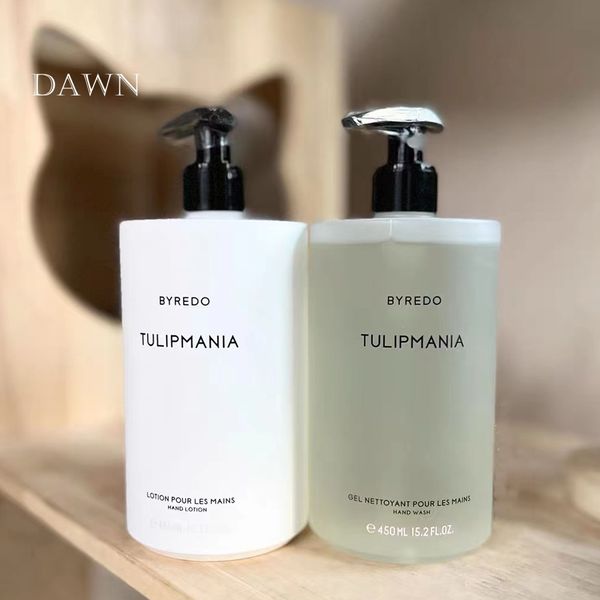 Rose-scented Vetyver Tulipmania Suede hand wash gel, 450ml liquid soap with long-lasting fragrance