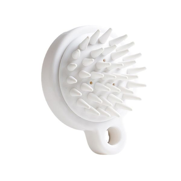 Scalp massage shampoo brush for cleansing and stimulating with silicone bristles