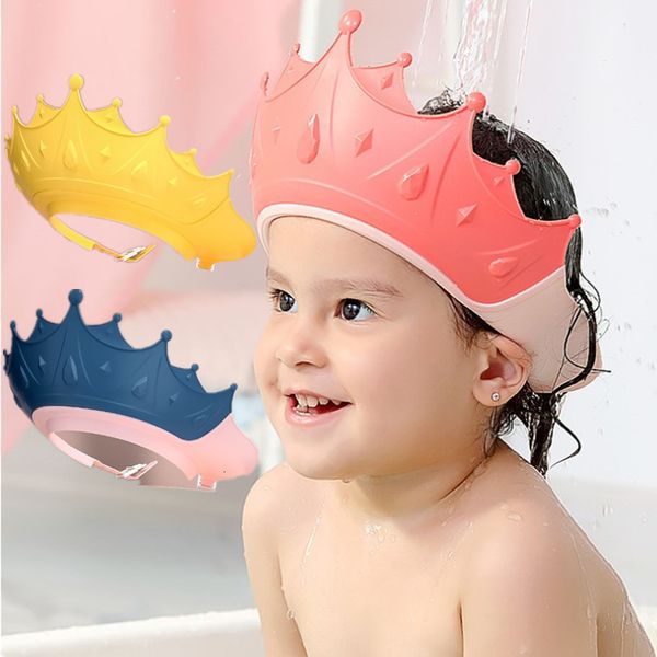 Shower caps for babies, adjustable swim caps with eye protection for hair washing, designed for kids aged 0-6 years