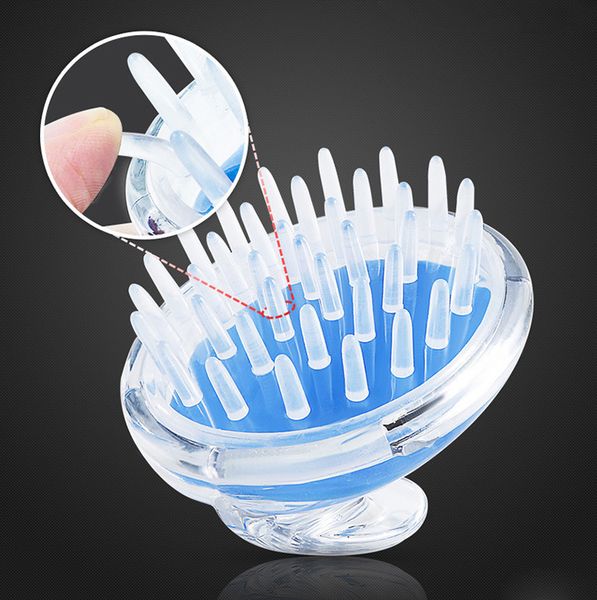 Silicone head massager shampoo brush for scalp and body shower spa massage