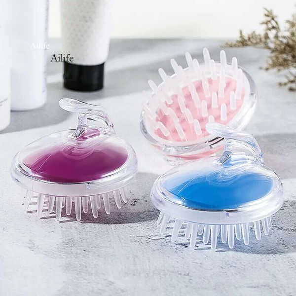Silicone scalp massager comb for hair washing and body shower spa massage