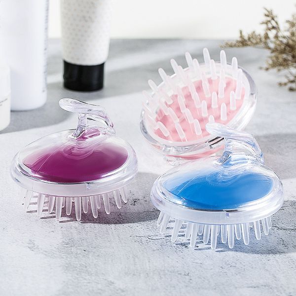 Silicone scalp massager comb for hair washing, shower spa, and body massage