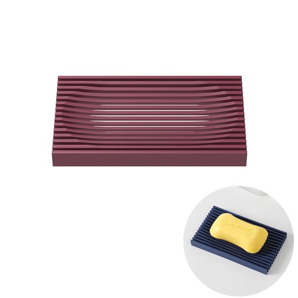 Soap dish with shower drain, bathroom sponge holder for convenient anti-slip storage