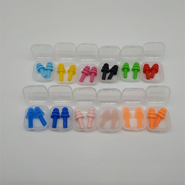 Soft, flexible silicone earplugs for showering, swimming, travel, and noise reduction during sleep