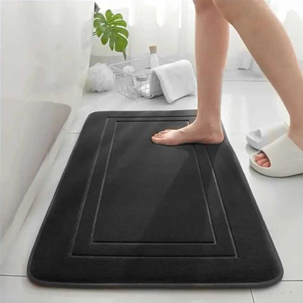 Soft non-slip memory foam bath mats that absorb water quickly and dry fast, perfect for bathroom, shower, or tub use
