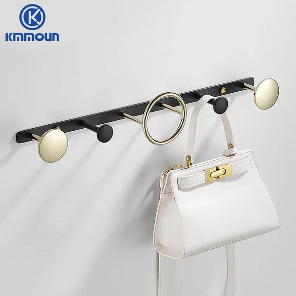 Solid brass towel racks for bathroom, featuring robe hooks in black, chrome, or gold finishes