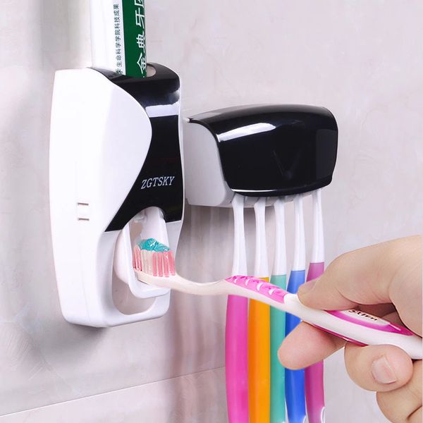 Space-saving multi-functional toothbrush and toothpaste holder for bathroom, durable and convenient