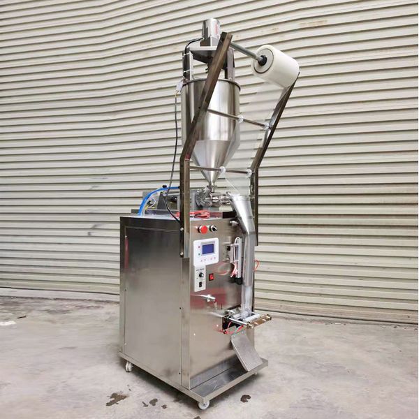 Stainless steel automatic filling machine for liquids like olive oil, sauces, honey, and shampoo