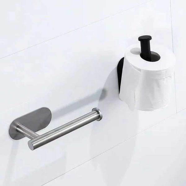 Stainless steel bathroom tissue holder with multifunctional design for non-perforated toilet paper