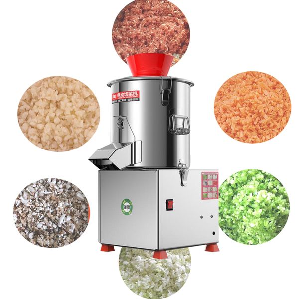 Stainless steel commercial shredder with multifunctional vegetable stuffing capability