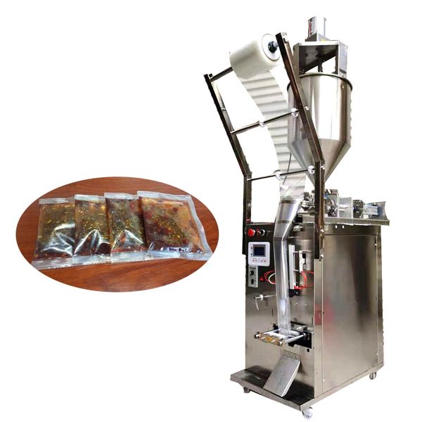 Stainless steel filling and packing machine for liquids like tomato sauce, honey, shampoo, and ketchup