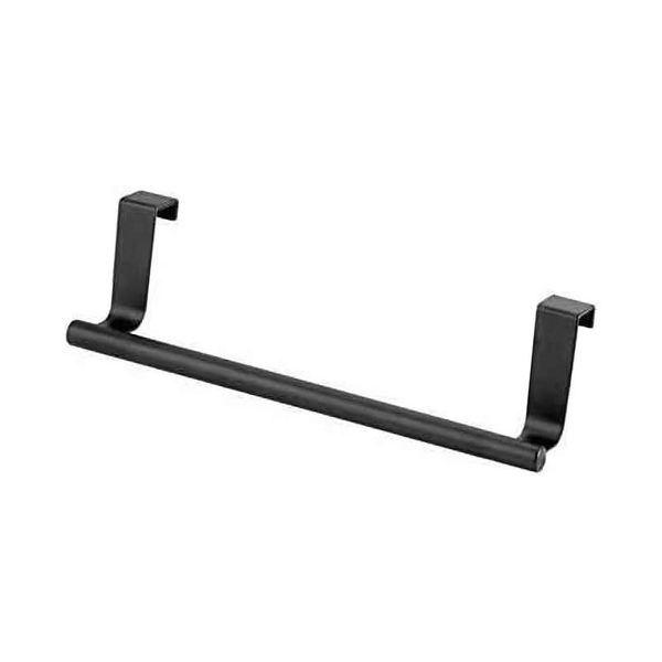Stainless steel over-the-door towel rack for bathroom or kitchen storage