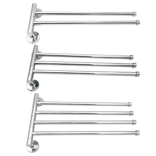 Stainless steel space-saving rotating towel rack for bathroom and kitchen