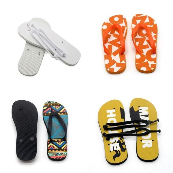 Sublimation-ready flip flop slippers for women and men, ideal for indoor wear and stylish home footwear gifts