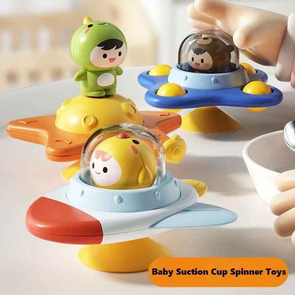 Suction spinner toys for infants 12-18 months, sensory window spinners and bath toys for toddlers 1-3 years