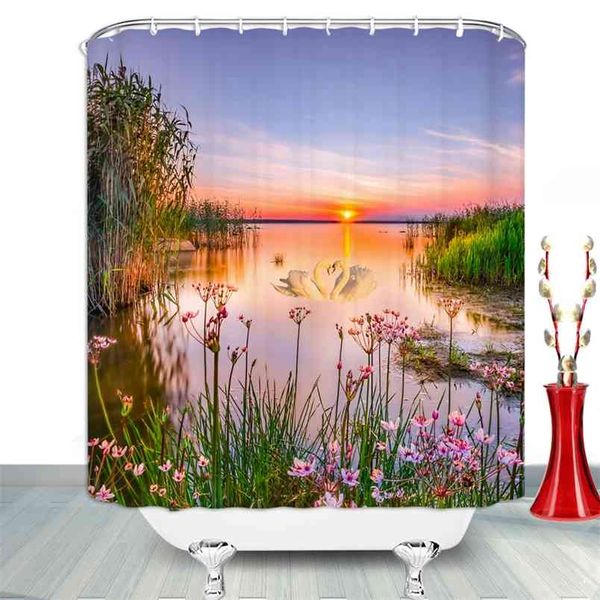 Sunset Dusk River Scenery Shower Curtain  
Evening river landscape shower curtain  

Plant Flower Tree Forest Waterfall  
Flora and waterfall forest scenery  

Spring Summer Landscape Home Decor  
Seasonal nature-themed home decoration  

Bathroom Curtains 210915  
Bathroom curtains 210915
