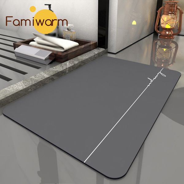 Super absorbent bath mat for quick drying, non-slip, and ideal for tub side, floor, or kitchen use