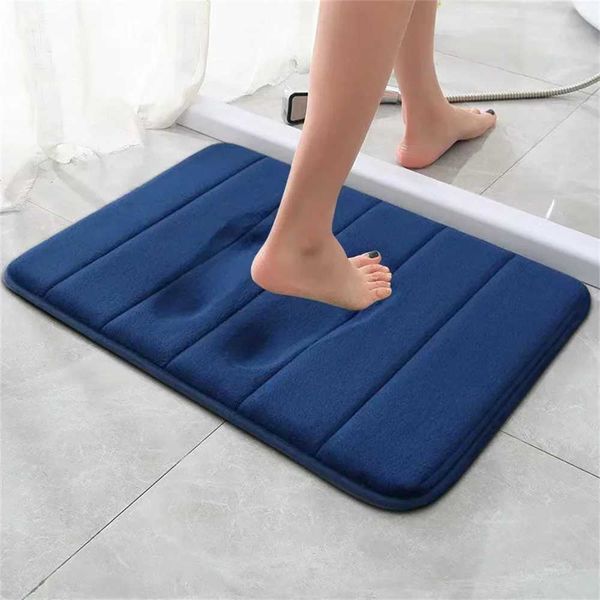 Super Absorbent Non-Slip Bath Mat with Soft Memory Foam for Bathroom, Shower, and Toilet Floor Decor