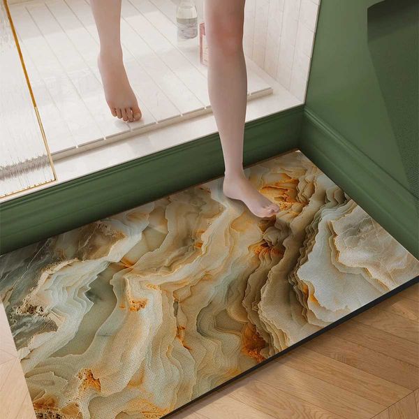 Super Absorbent Quick-Dry Bath Mat, Non-Slip Shower Rug, Washable Toilet Pad and Doormat