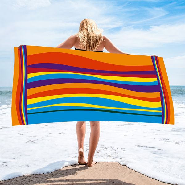 Temu's 90x180 ultra-fine fiber beach towel absorbs sweat quickly and dries fast