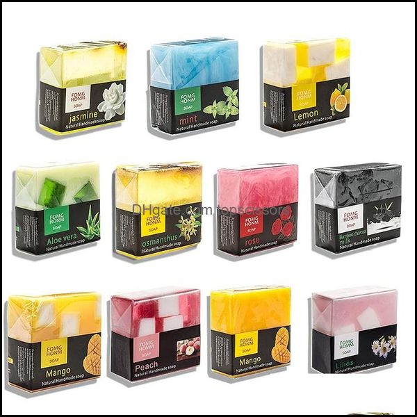 Thai Natural Fruit Soap with Charcoal for Moisturizing, Hydrating, and Exfoliating Hand and Body Cleansing Bar, Drop Shipping Available 2021