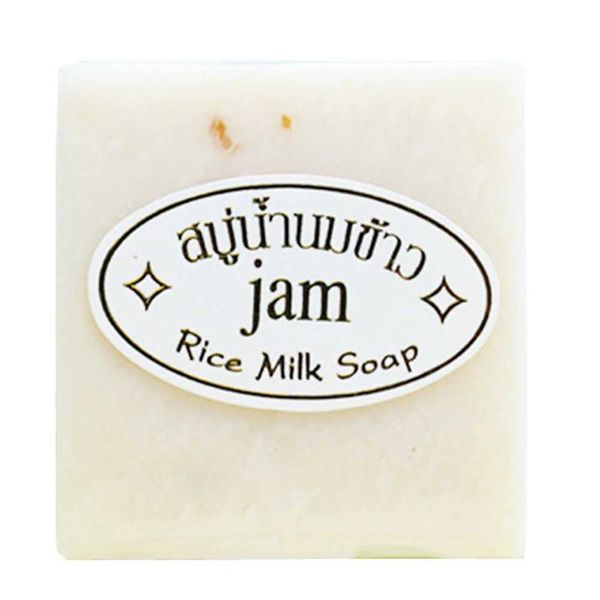 Thailand JAM RICE Milk Soap 65g for Face Goat Milk Soap JAM Turmeric Sabun ginger soap bar detox limpic drenage M240906