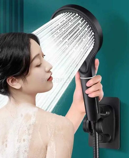 The 130mm large panel shower head offers adjustable high-pressure water massage with built-in filter for water-saving bathroom use