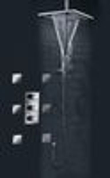 Thermostatic shower set with waterfall and rain head for efficient water pressure and savings