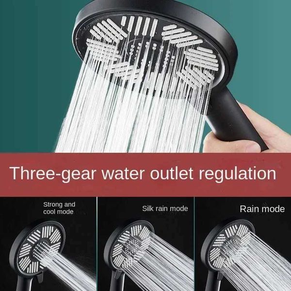 Three-speed pressure shower head for strong home bathroom use, model M241030