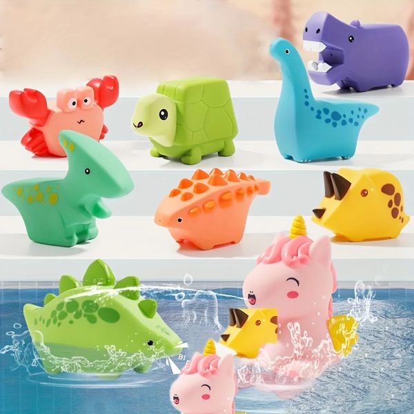 Toddler bath squirt toy dinosaurs for kids' water play, perfect for boys and girls in the pool