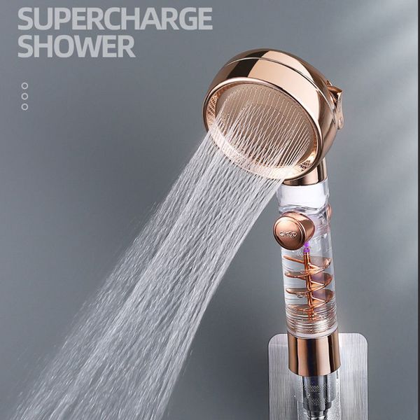 Toothbrush Holders with WHYY Shower Head featuring Turbocharged Soft Water, 3-speed Filter, Removable Transparent Heater, and Rain Set for Bathroom Accessories