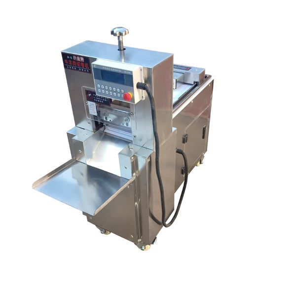 Top-rated electric meat slicer for mutton rolls, CNC single-cut lamb roll machine with stainless steel mincer, available in 110V and 220V
