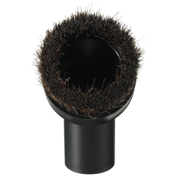 Universal horse hair dust brush compatible with 1.25" vacuum attachments