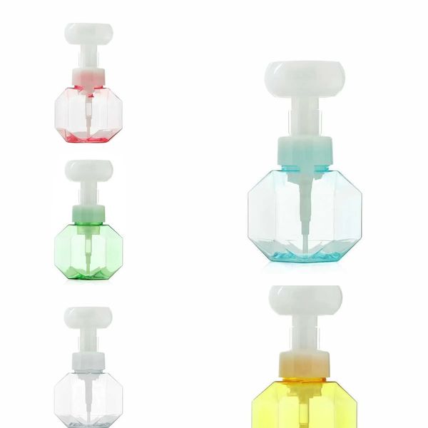 Update New Portable Liquid Soap Dispenser in Unique Shape for Foaming Empty Plastic Clear Shower Gel Foam Pump Bottle