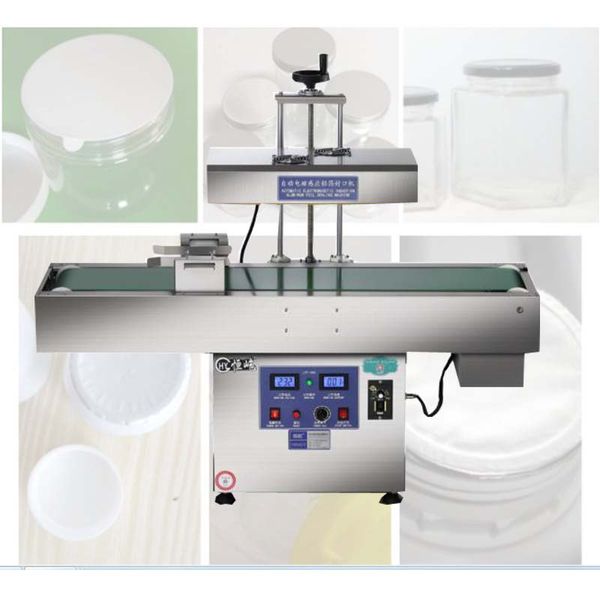 Vertical sealing machine with stainless steel housing, durable motor, and iron gears for plastic bag height adjustment