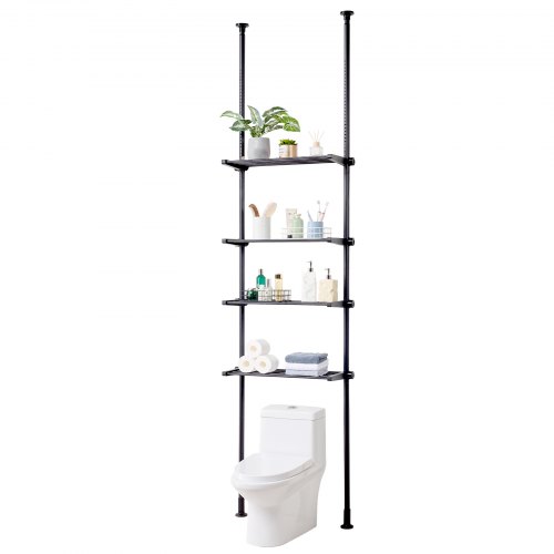VEVOR 4-tier over-the-toilet shelf for bathroom space-saving organization