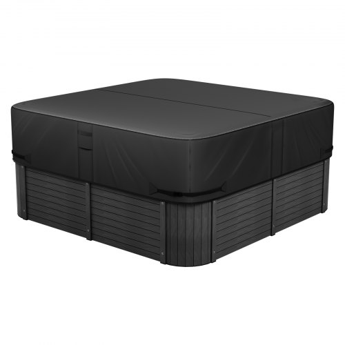 VEVOR 76 x 76 x 20 Inch Outdoor Hot Tub Cover, Weatherproof and Waterproof Protector with Heavy Duty 600D Oxford Fabric and 950N Tear Strength