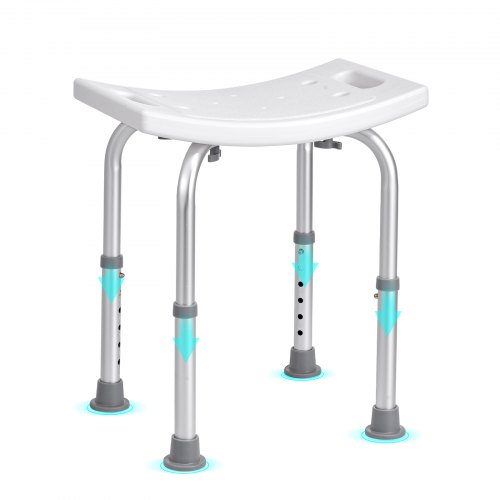 VEVOR adjustable shower stool with handles, non-slip bath seat for shower or tub use
