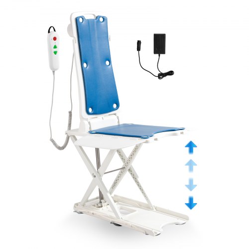 VEVOR electric chair lift for elderly with 3.03-19.96 inch height adjustment, 310 lb capacity, and 45° tilt for comfort