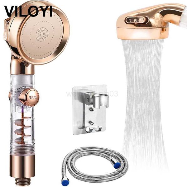 VILOYI Turbocharged Shower Head offers 3 adjustable modes for high-pressure water-saving massage with rainfall filtration