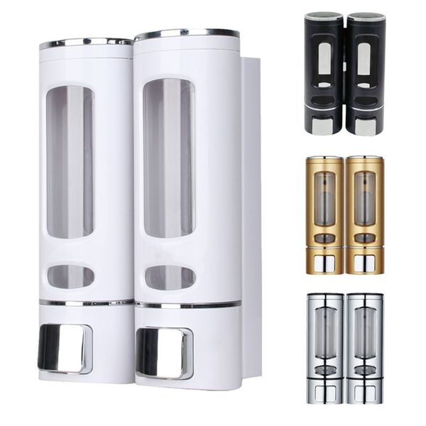 Wall-mounted 400ml soap or shampoo dispenser for shower and bathroom use