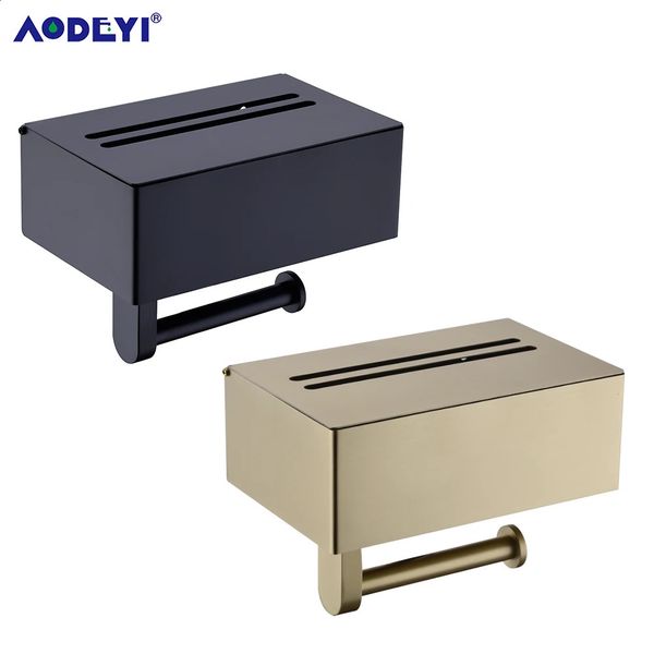 Wall-mounted toilet paper and wet wipes holder for bathroom and kitchen storage