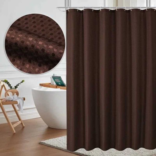 Waterproof and mildew-resistant polyester shower curtain fabric for bathrooms