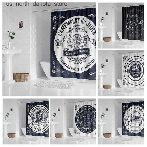 Waterproof fabric shower curtain for home, 240x200, festive Christmas design J241205